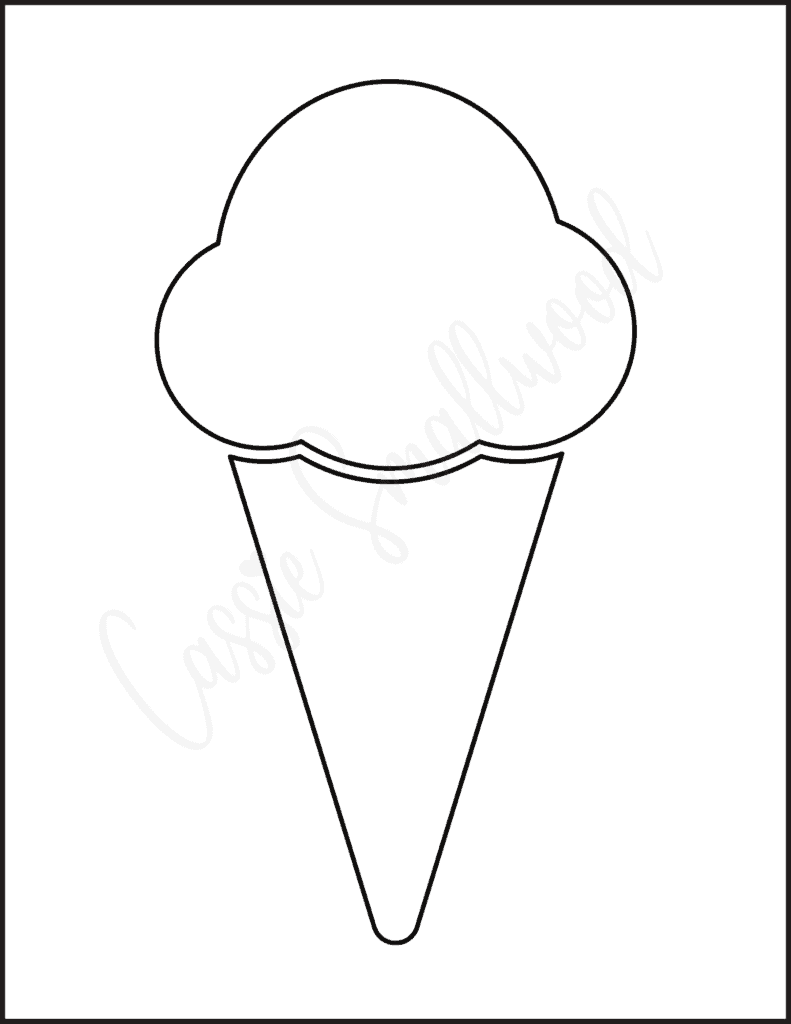 ice cream cone template free printable
