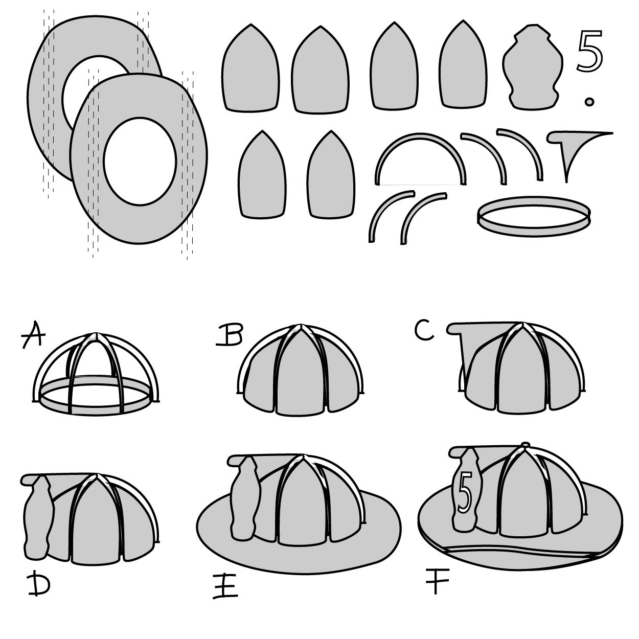 free printable firefighter hat template printable