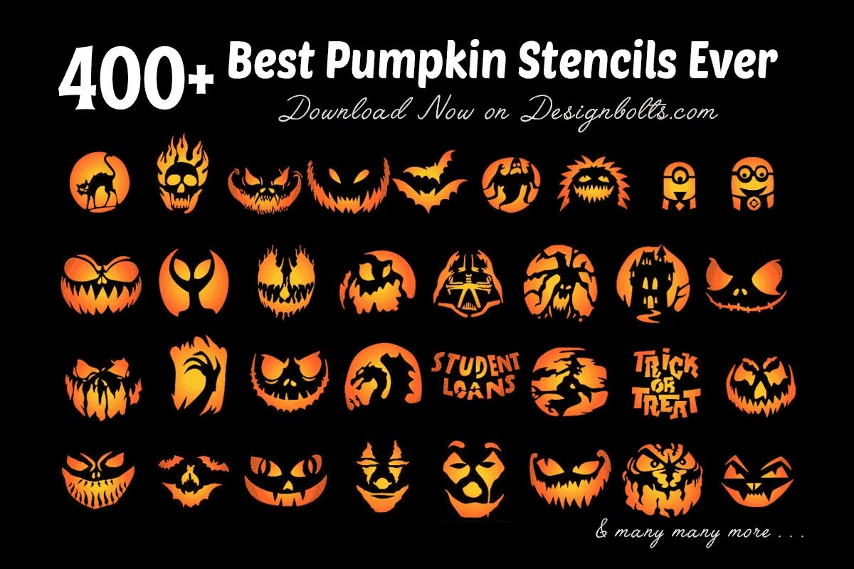 scary pumpkin template printable free