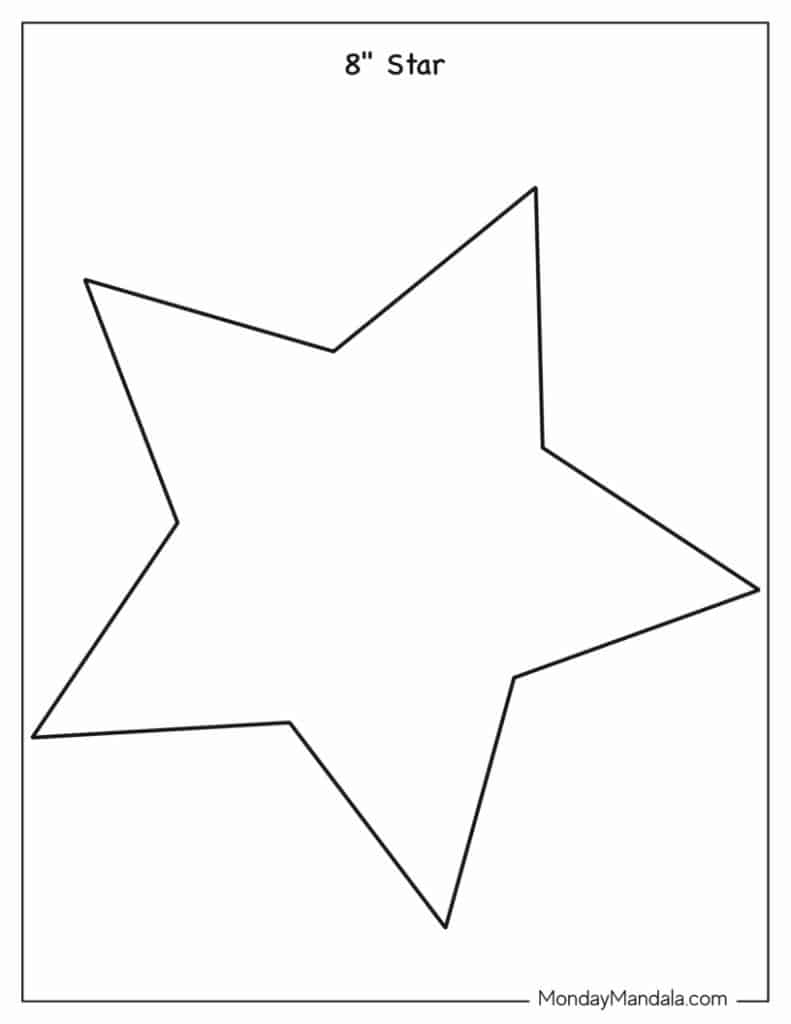large star printable template