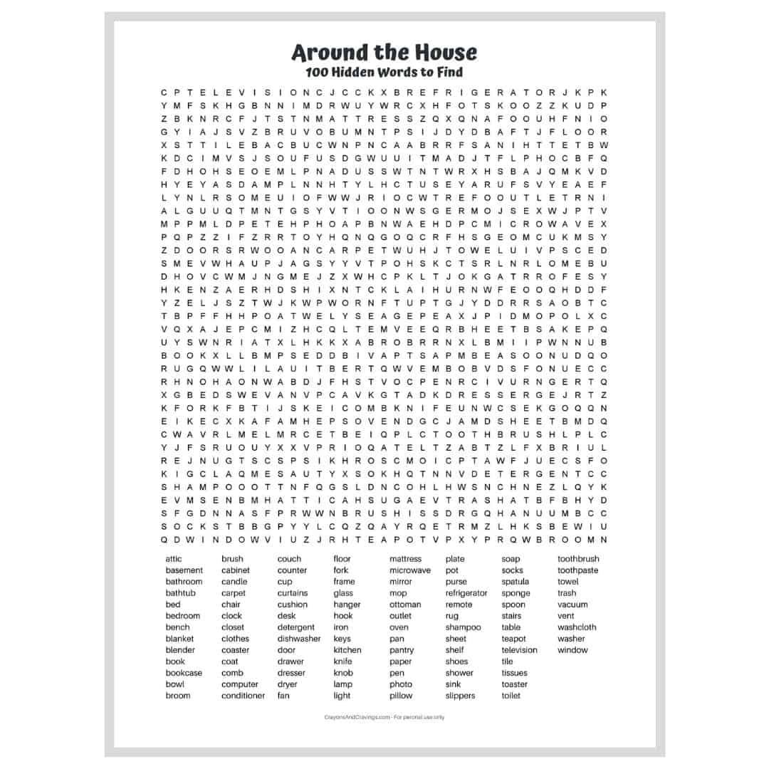 free word search printable pdf