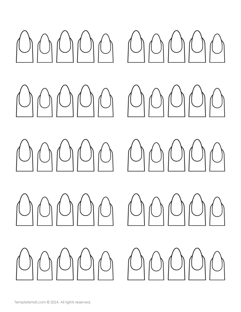printable nail art practice sheet pdf