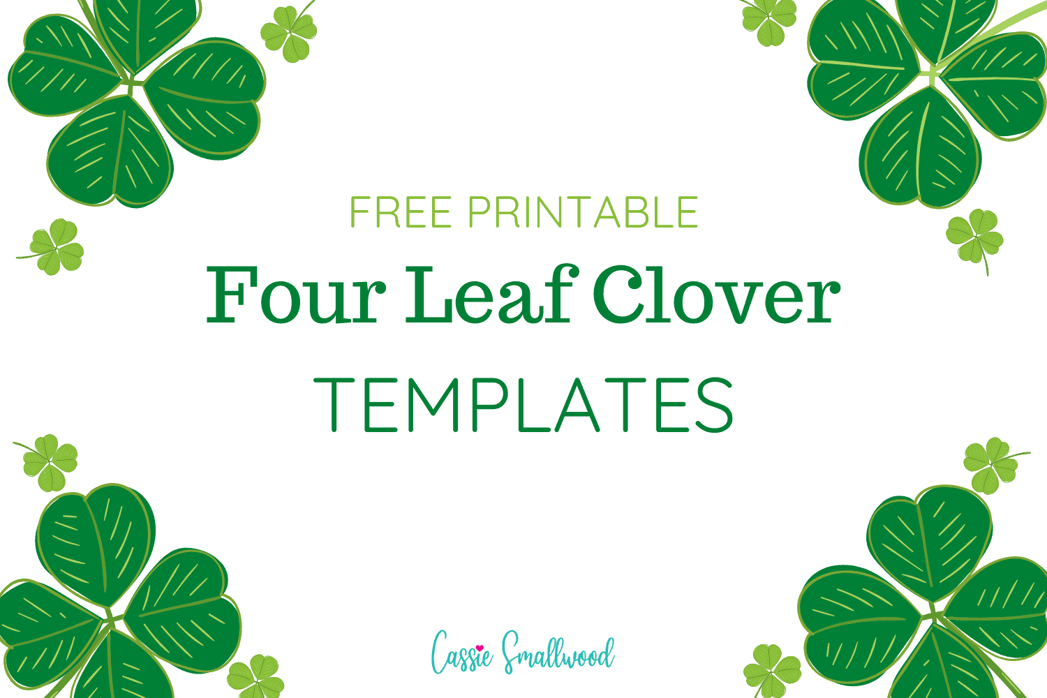 free printable four leaf clover template