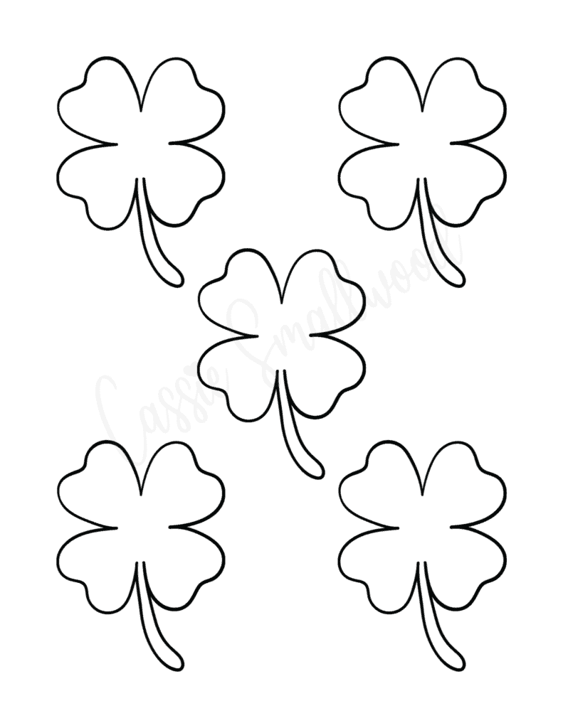 4 leaf clover printable