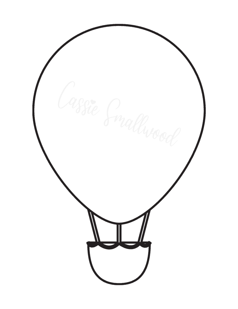 hot air balloon template printable pdf