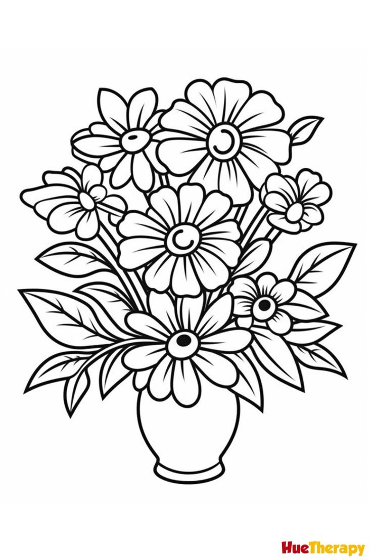flower coloring pages for kids