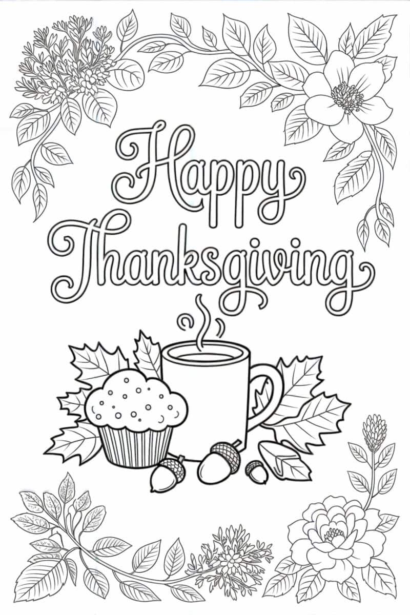 free thanksgiving coloring page