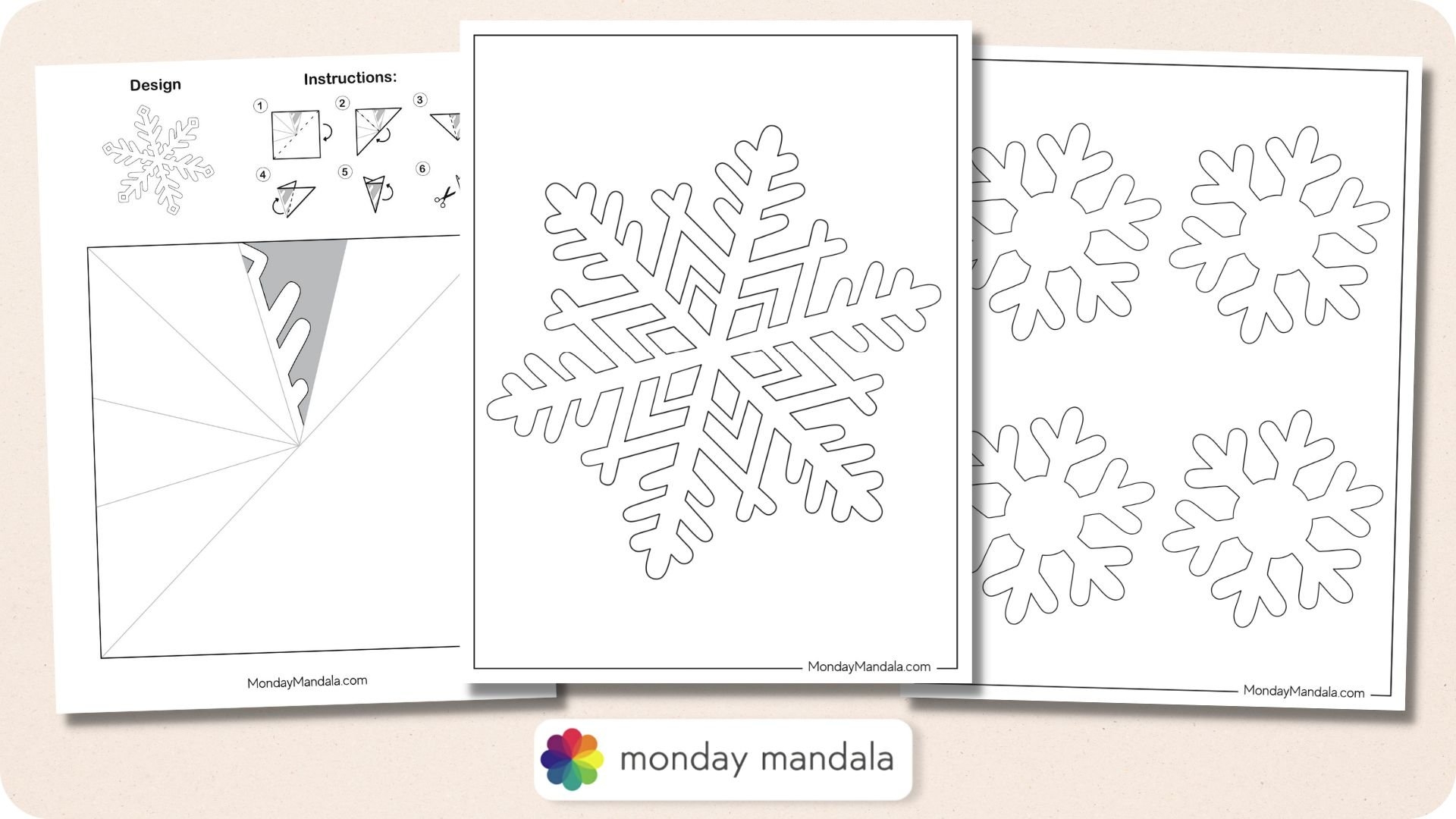 snowflake template printable pdf