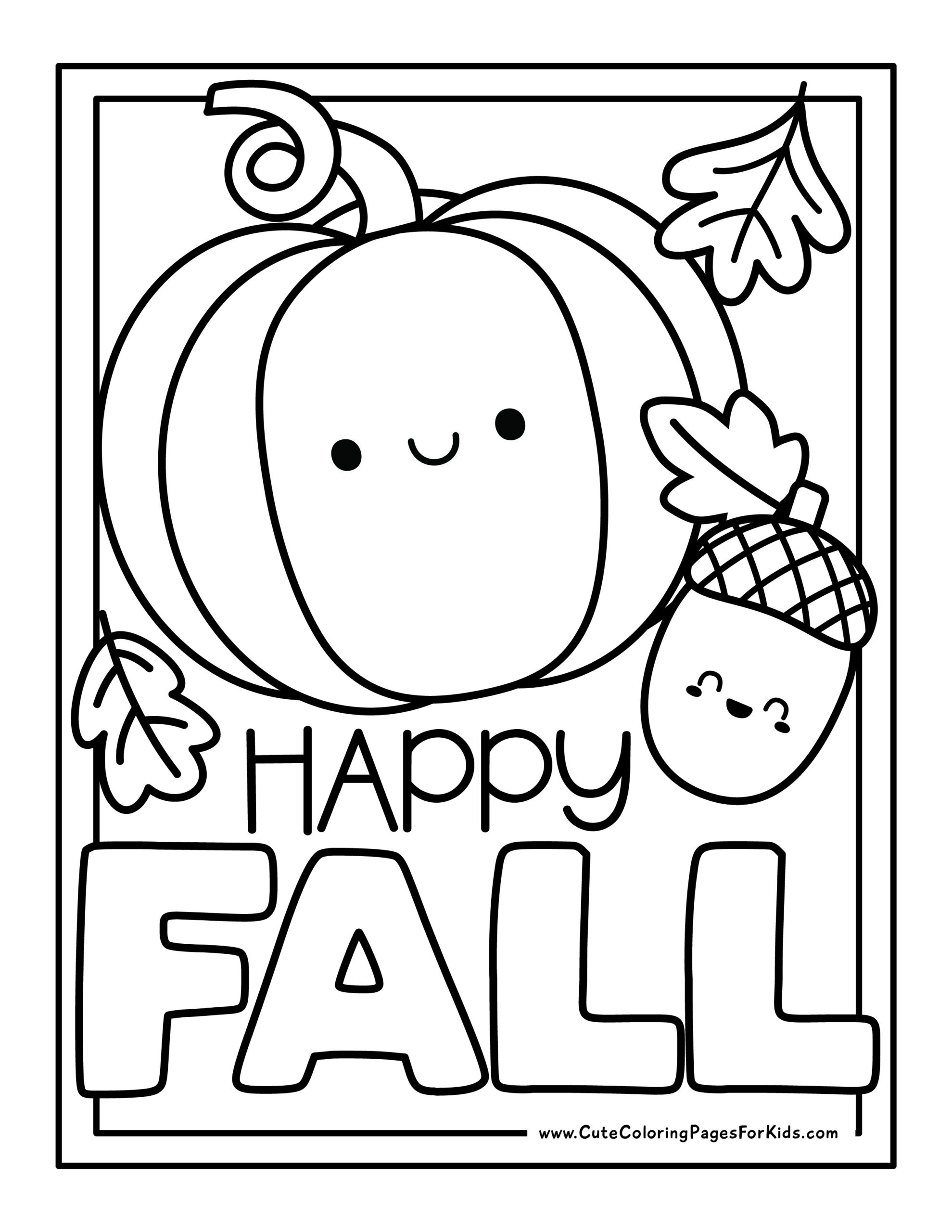 autumn coloring pages printable