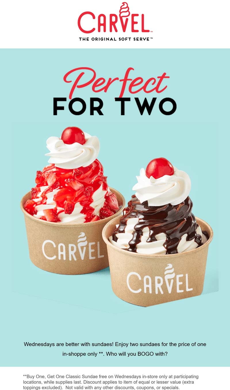  2 3 Off Ice Cream Cake More At Carvel Carvel January 2026 Coupons Promo Codes Deals 