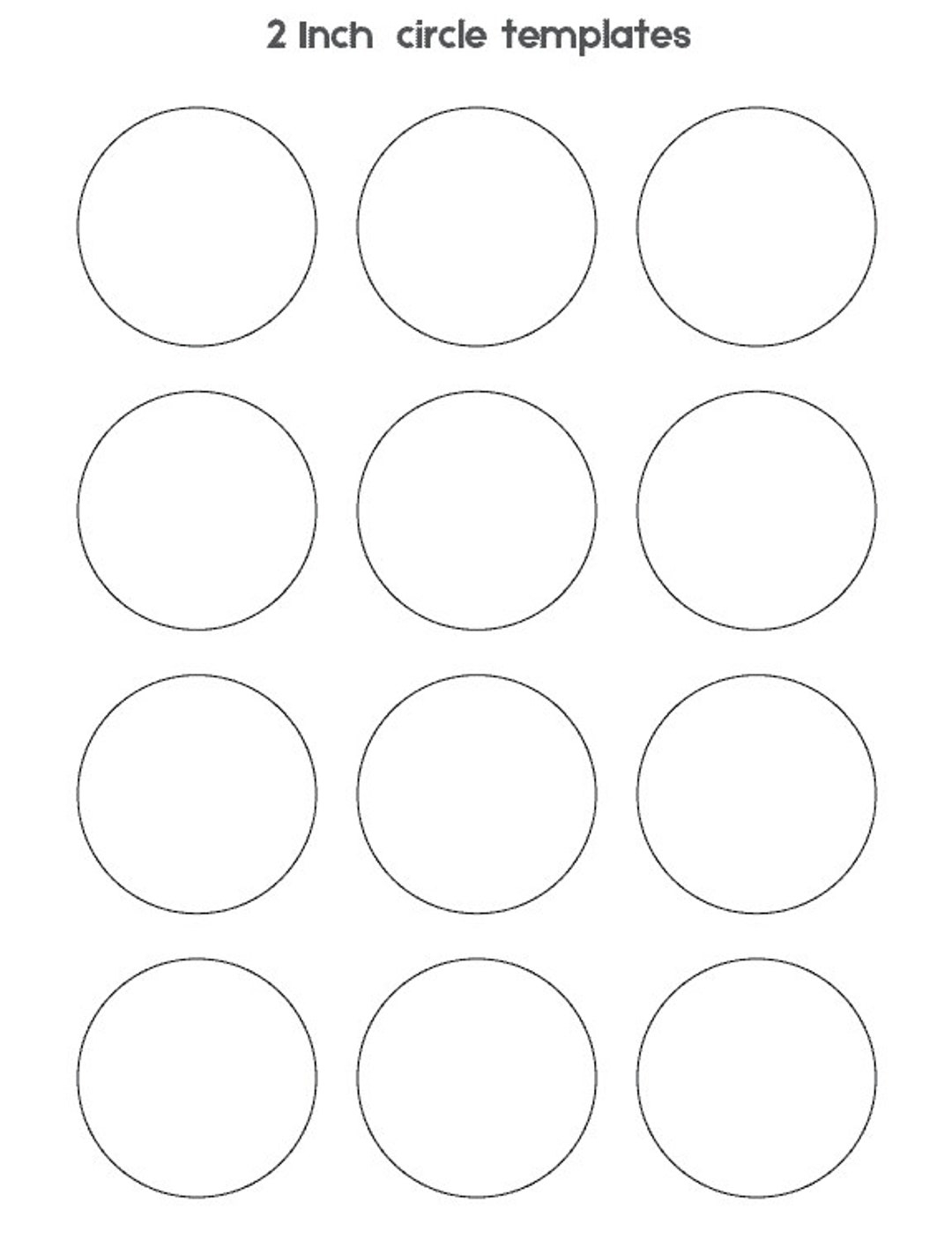 2 Inch Circle Template Blank Template DIY Design PNG Round Sticker Template Planner Commercial Use Two Inch Etsy