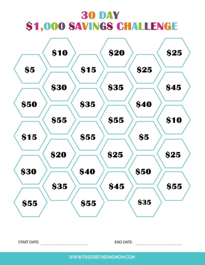 2 Printable Money Saving Challenges