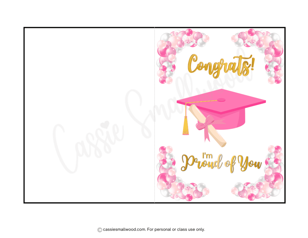 free printable graduation cards pdf