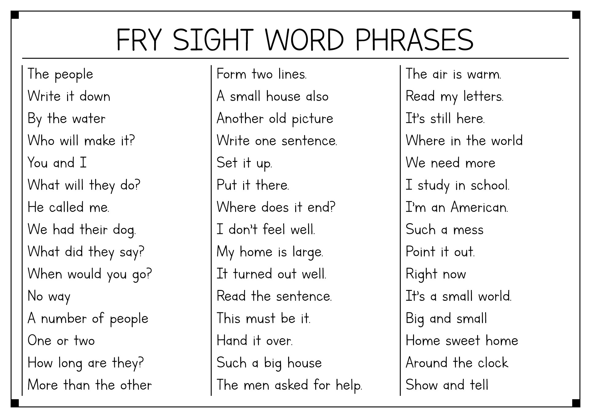 20 Fry s First 100 Words Worksheets Free PDF At Worksheeto