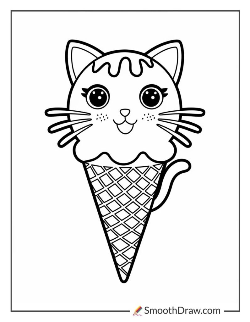 ice cream color page