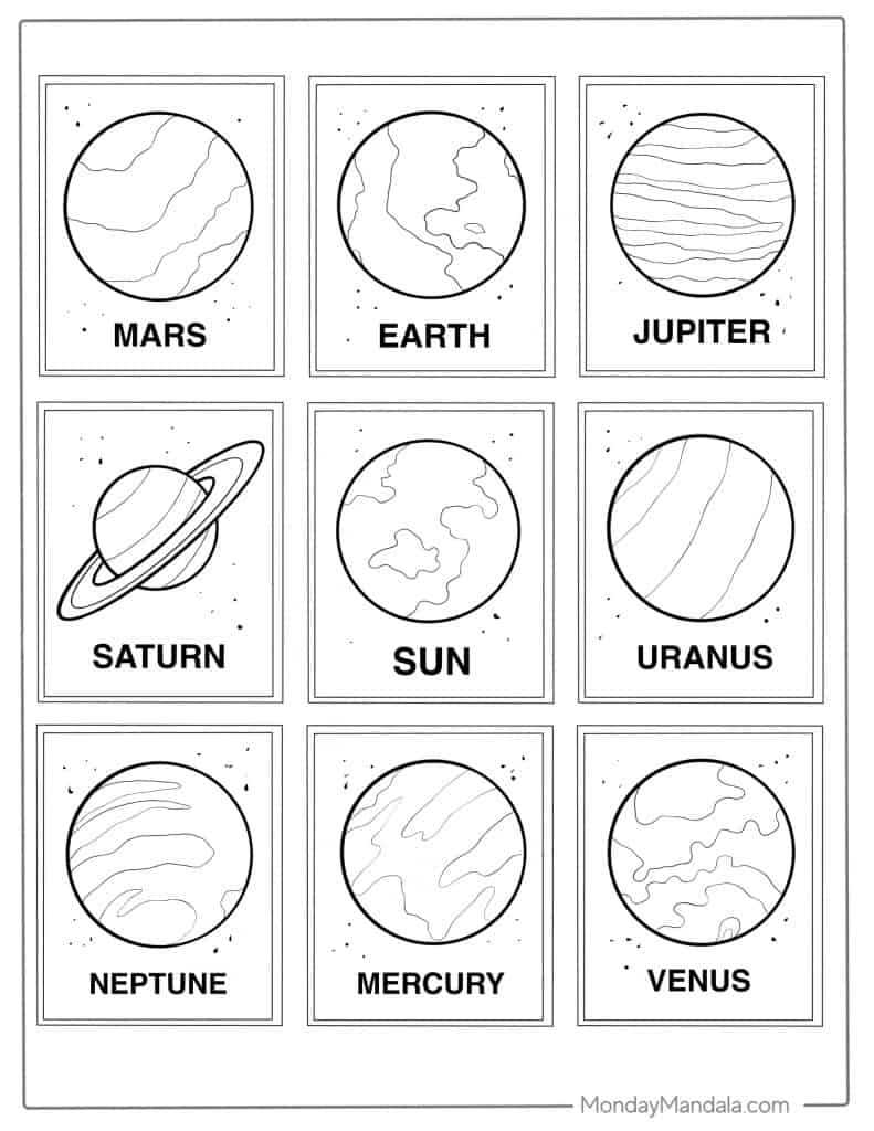 solar system coloring pages printable pdf