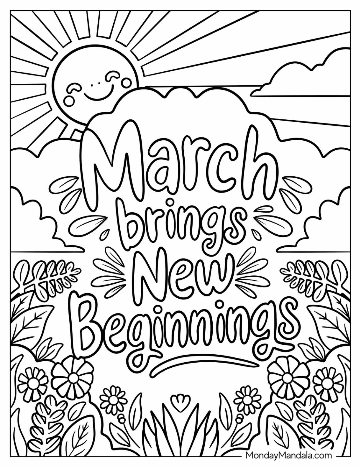 march pictures to color