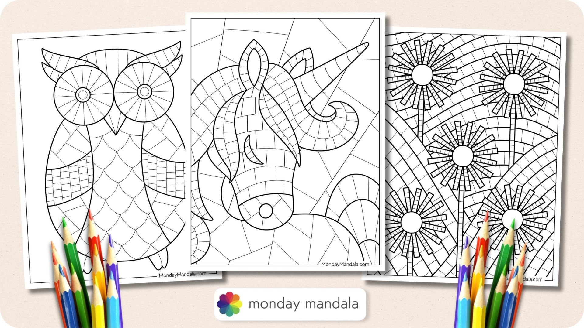 printable mosaic templates
