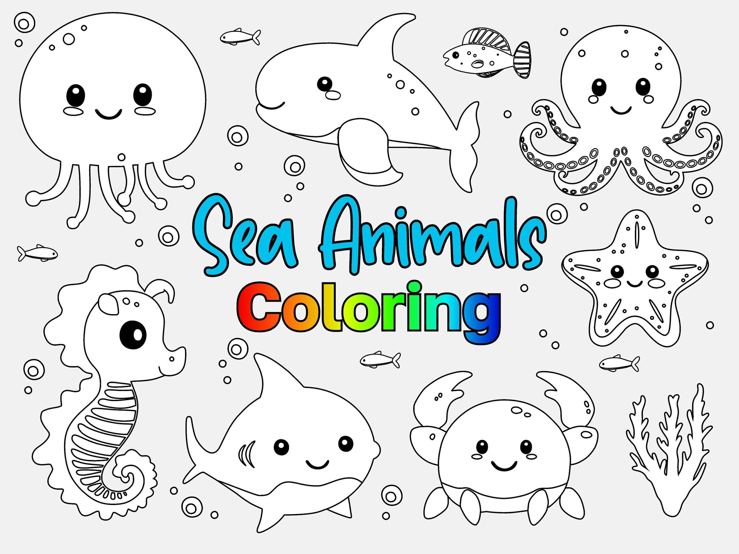 coloring pages of ocean animals