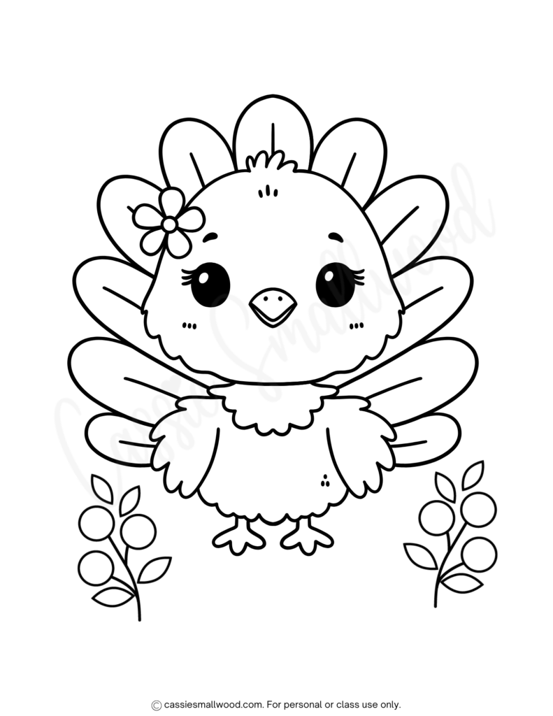 coloring page of a turkey