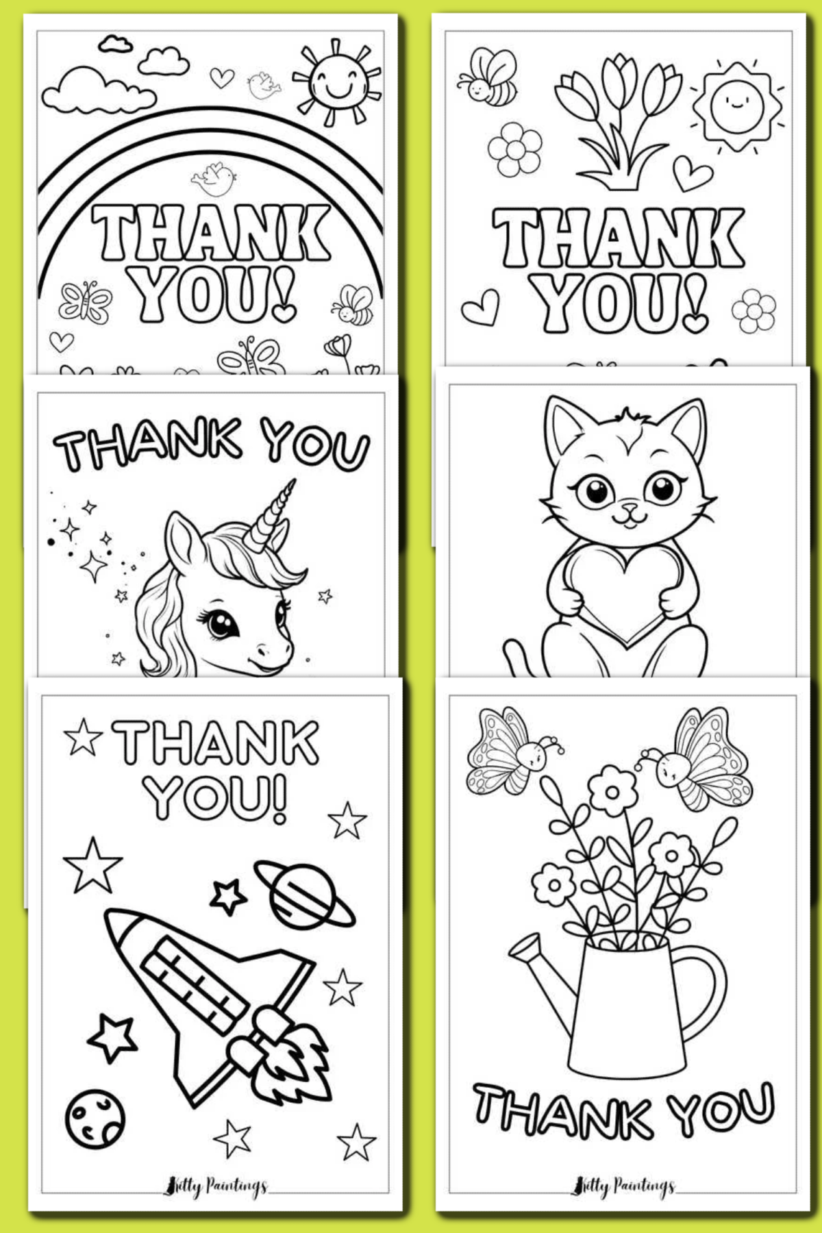 colouring pages thank you