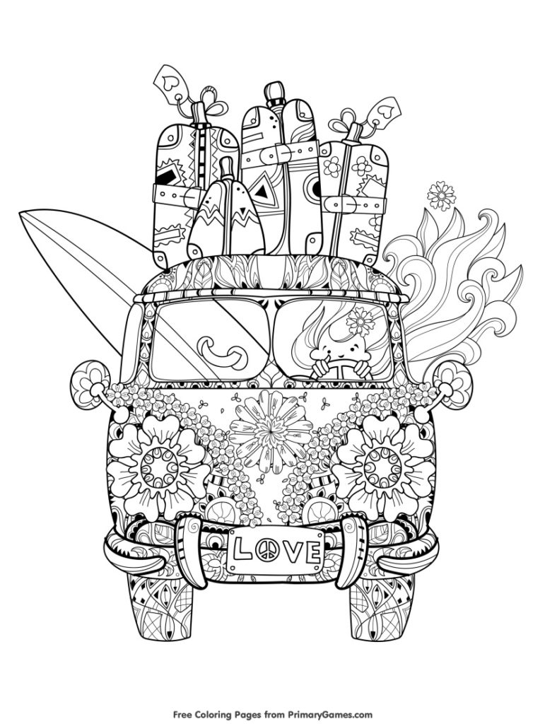 free coloring sheets summer