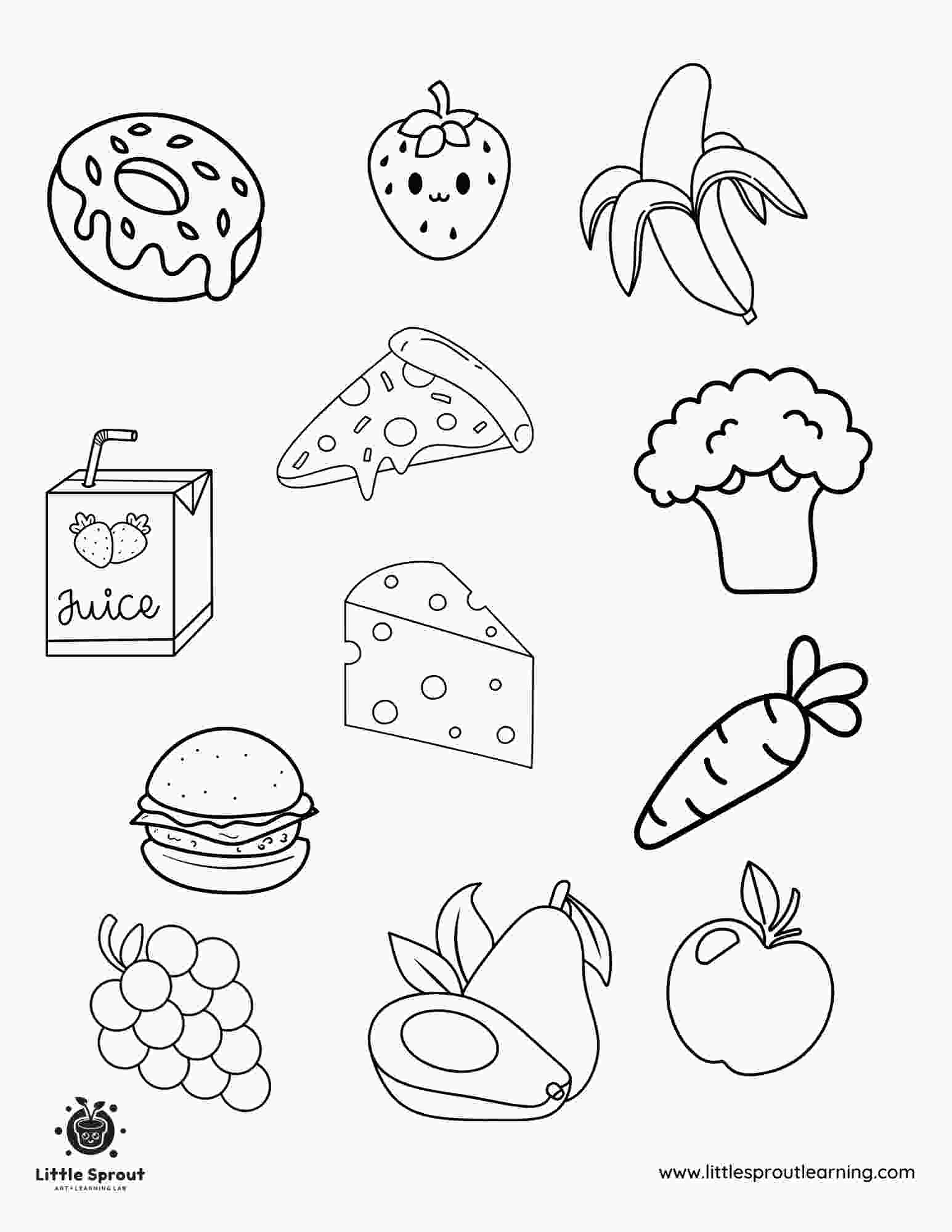 printable food coloring pages