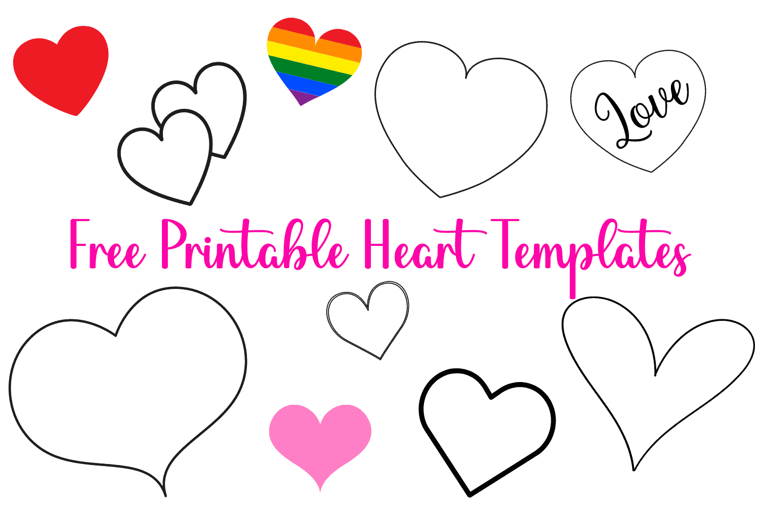 free printable heart shape templates