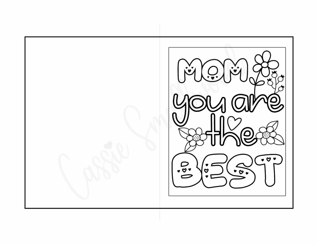 mothers day card printable pdf