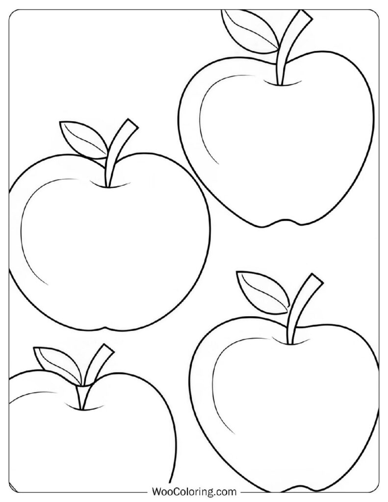 apple coloring pages kids