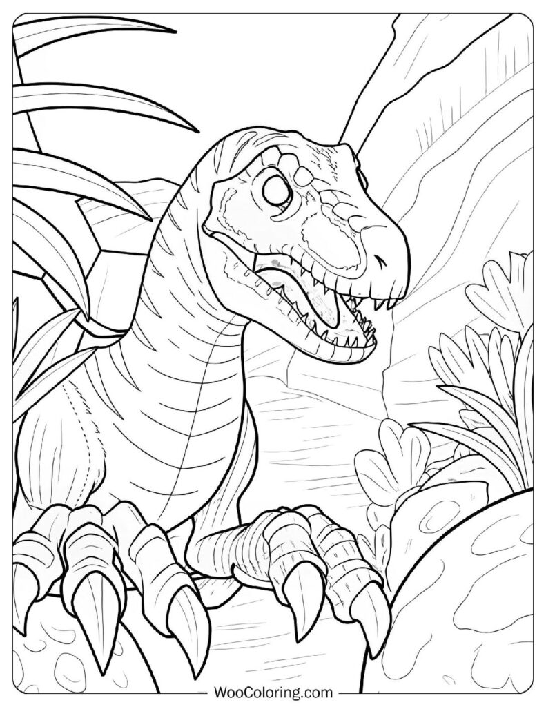 28 Velociraptor Coloring Pages Free PDF To Print Woo Coloring