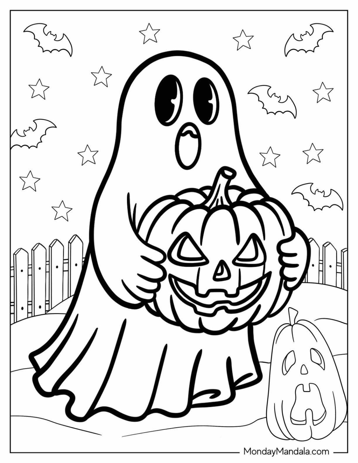 30 Ghost Coloring Pages Free PDF Printables 