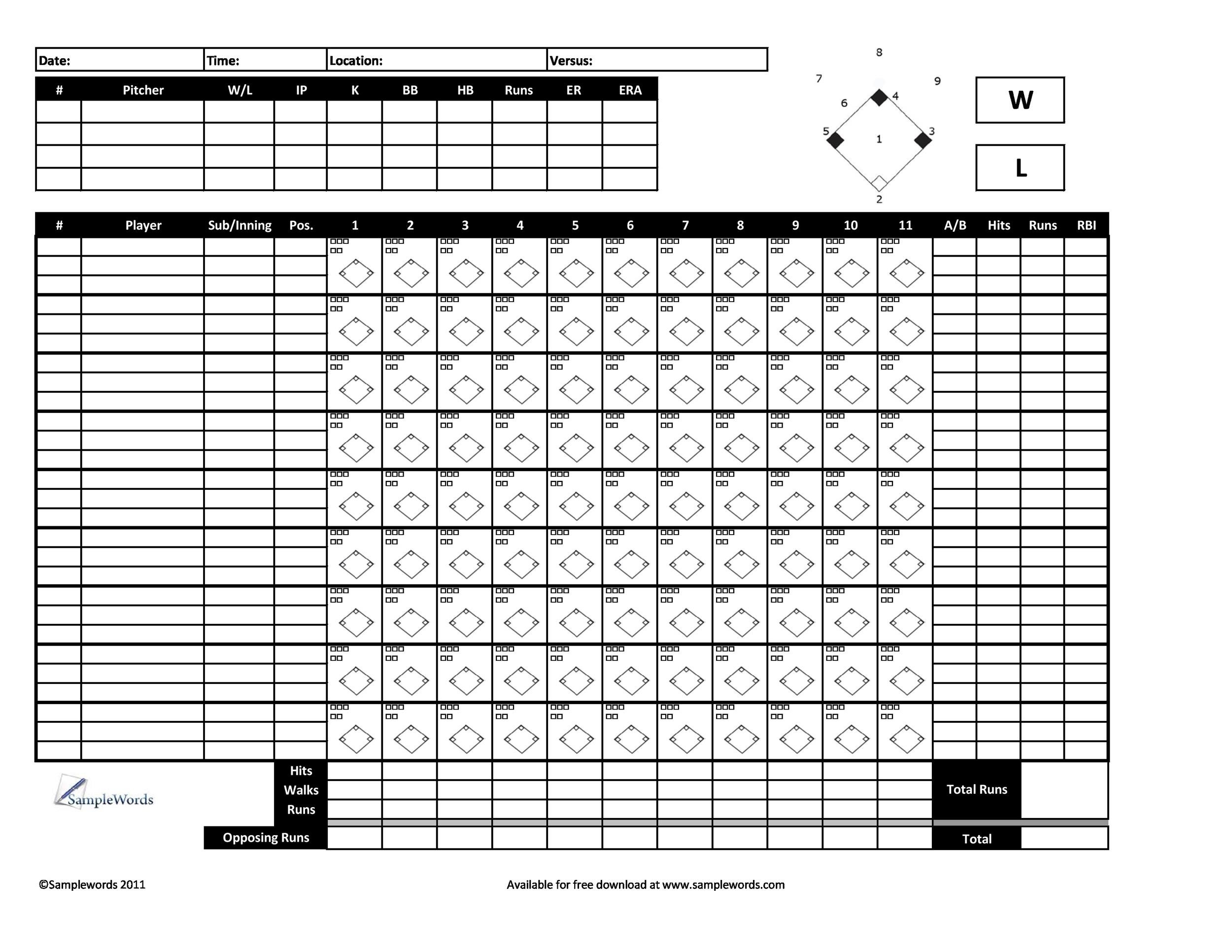 printable baseball scorecard pdf