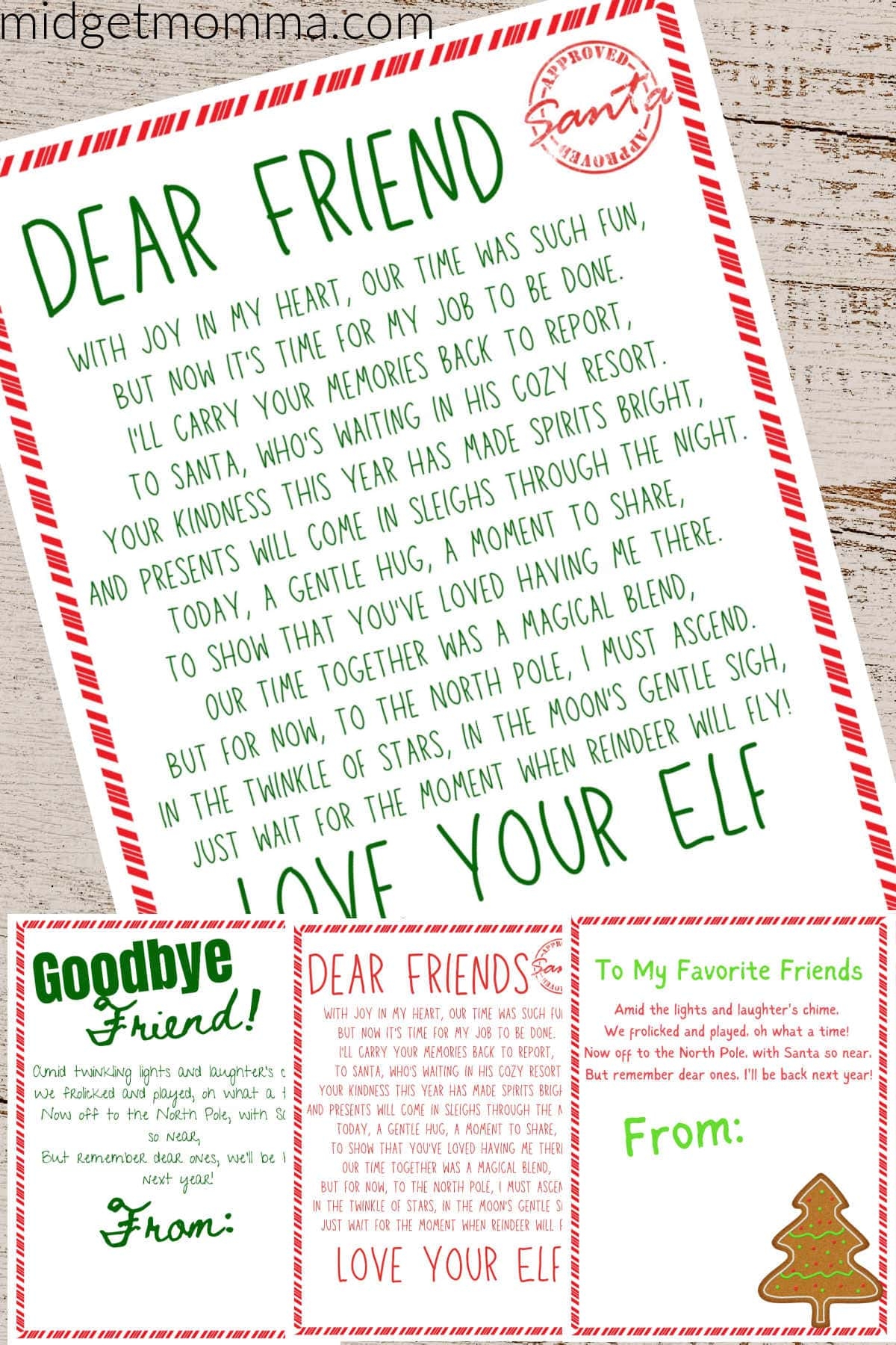 elf goodbye letter free pdf printable