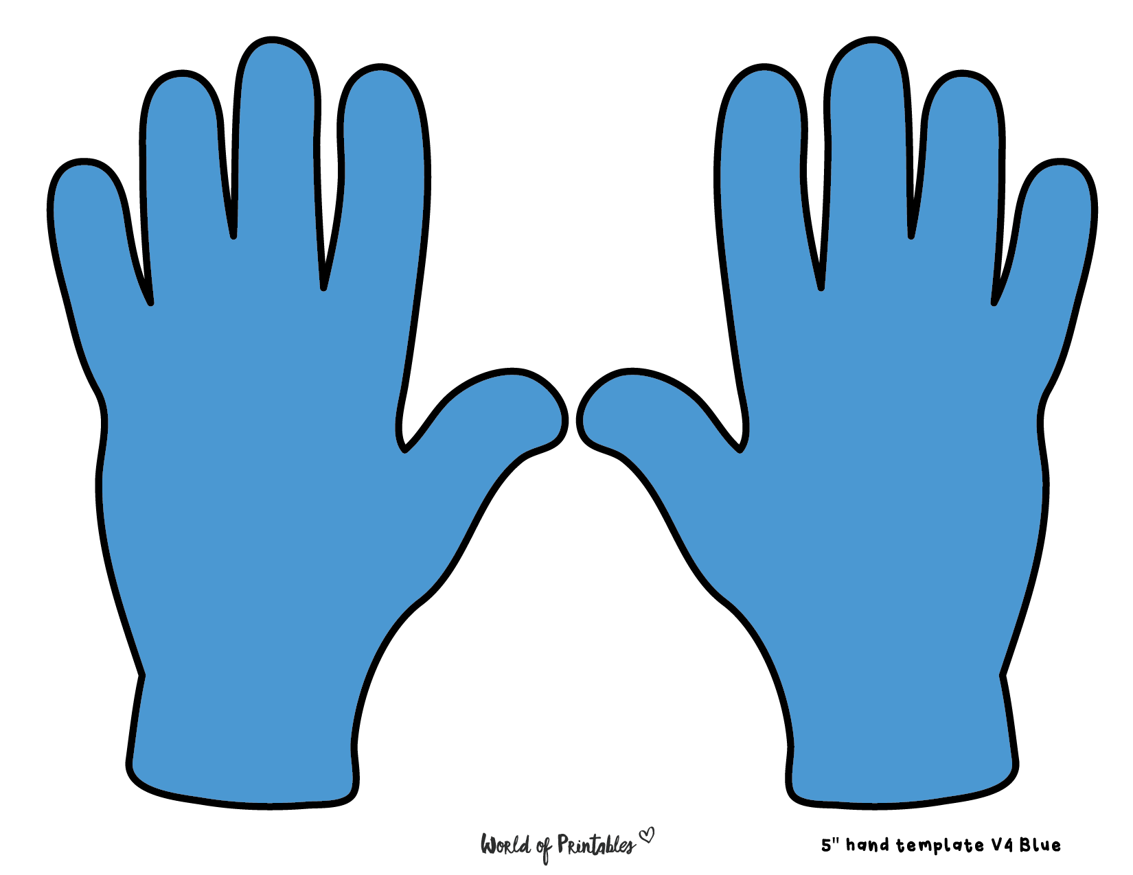 hand template printable