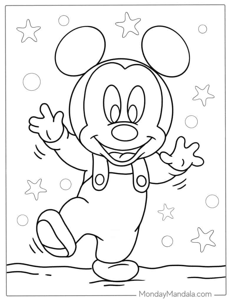 mickey mouse coloring pages printable pdf