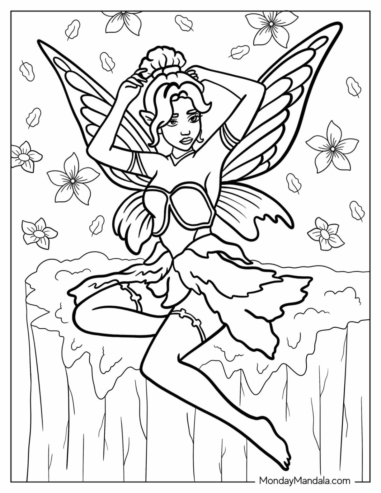 printable coloring pages of fairies