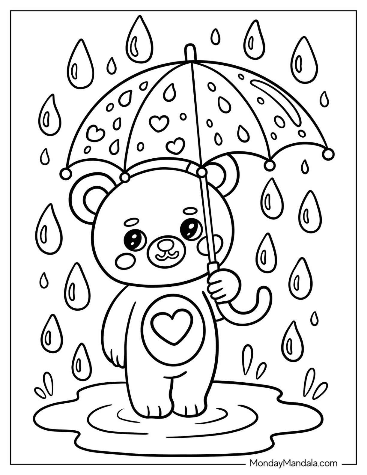 rainy day coloring pages