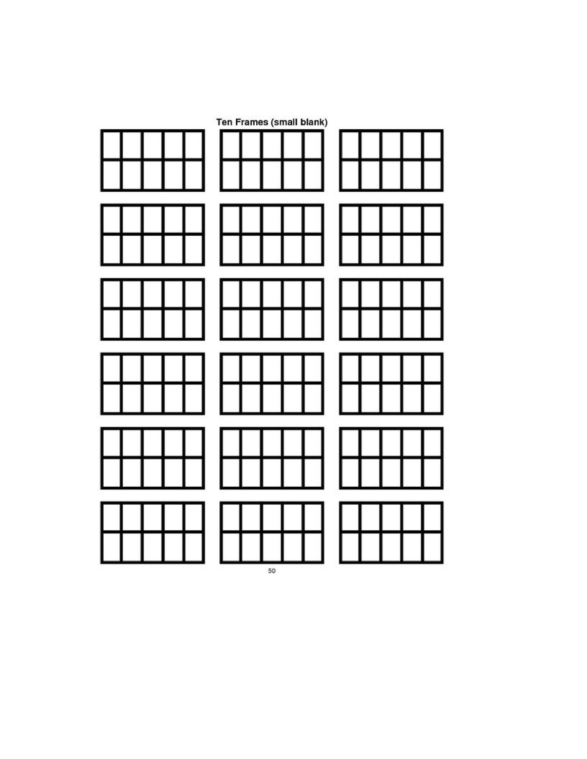 ten frame printable pdf