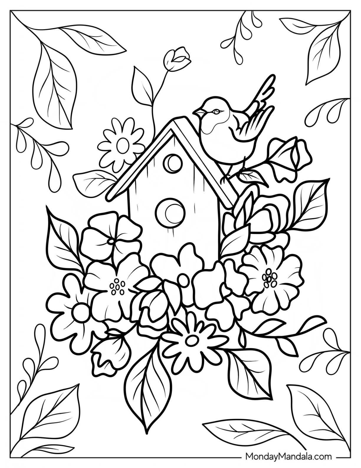 spring free coloring sheets