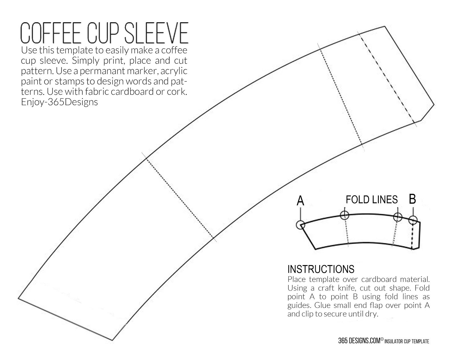coffee cup template printable