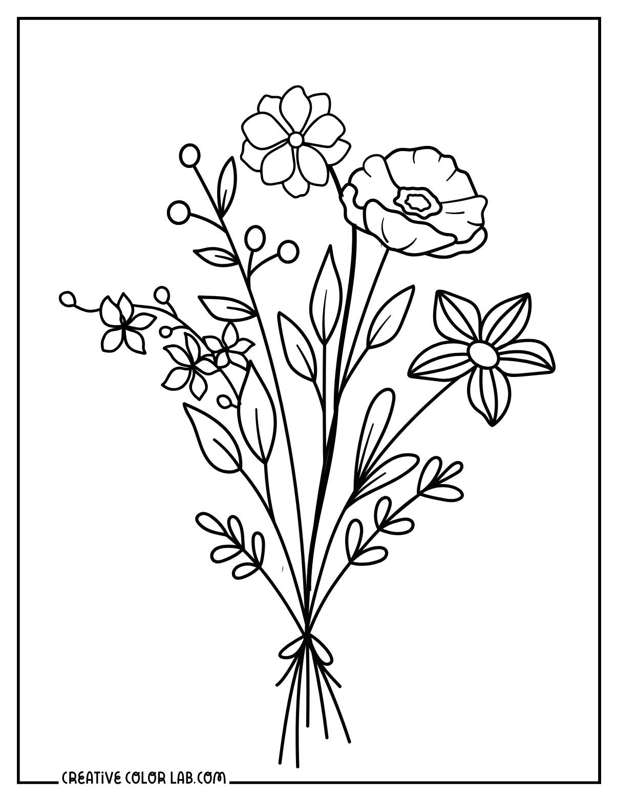 printable flowers to color