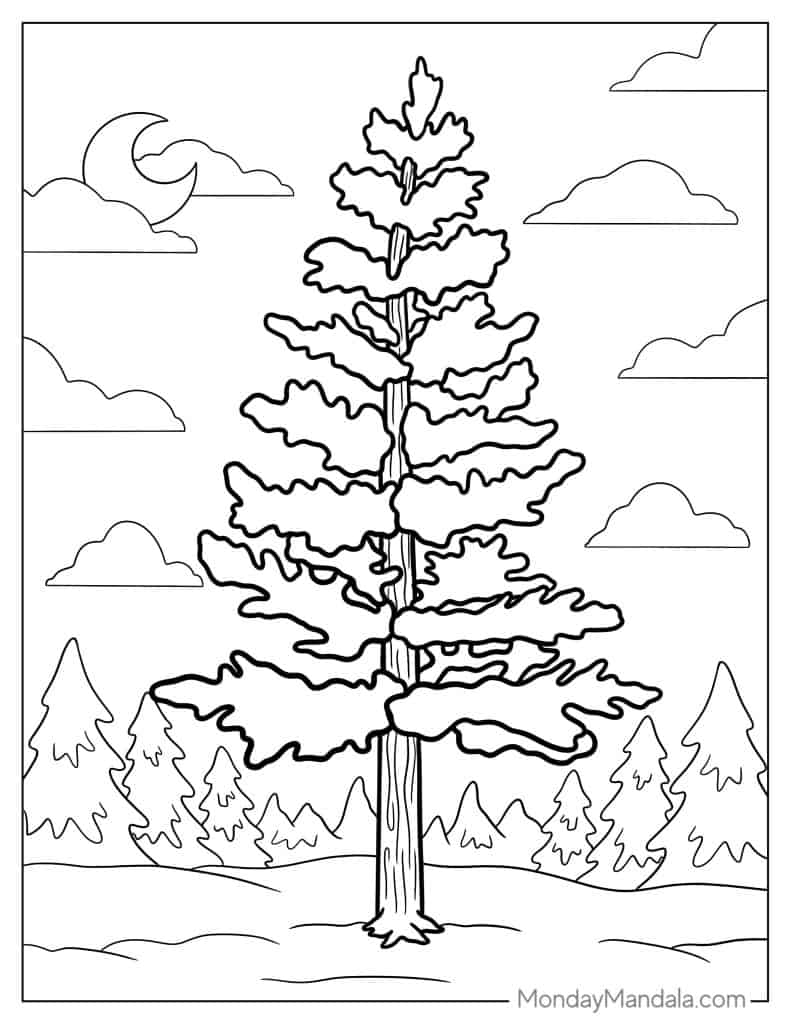 coloring pages of trees