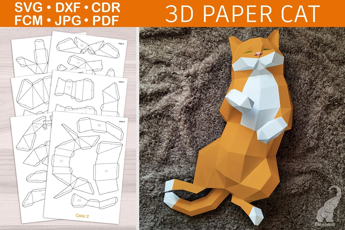 3d paper crafts templates free printable