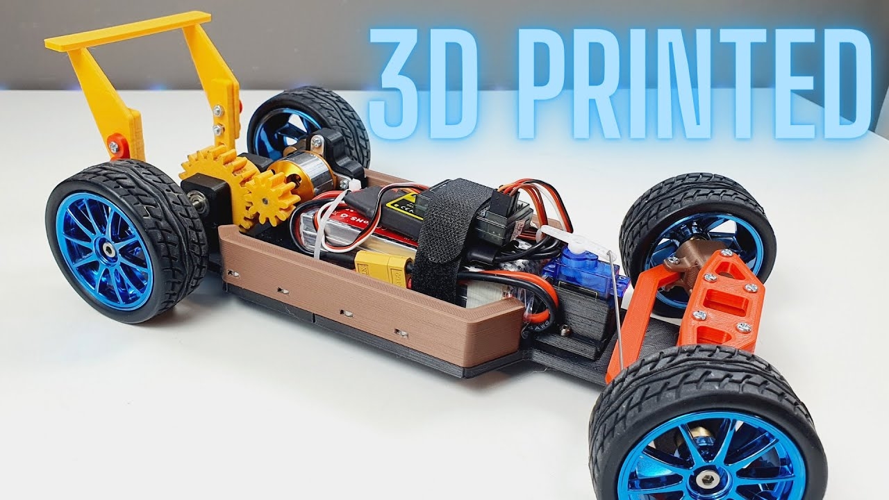 3D Printed RC Car Using Brushless Motor YouTube