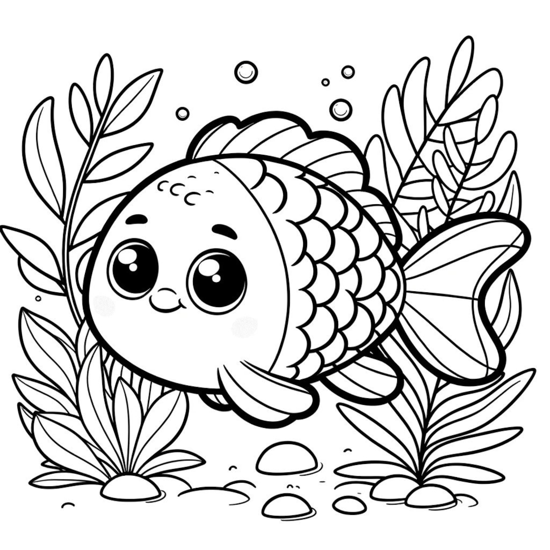 4 Page Bundle Fish Coloring Page Colorful Fish Coloring Page Sea Fish Coloring Page Animal Coloring Page Etsy New Zealand