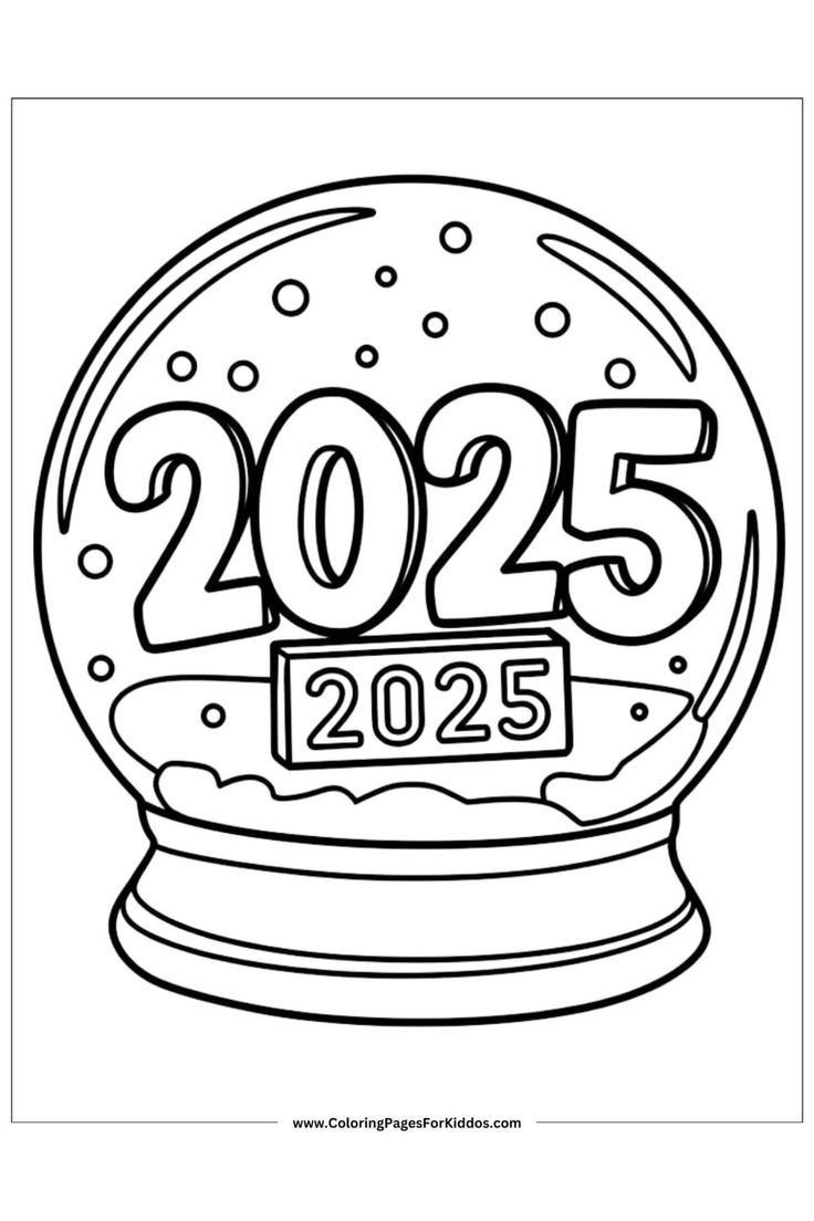 new years coloring pages 2025