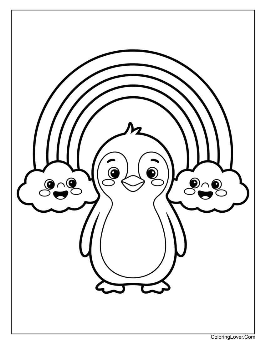 coloring pages of a penguin