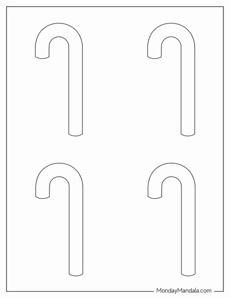 candy cane printable template