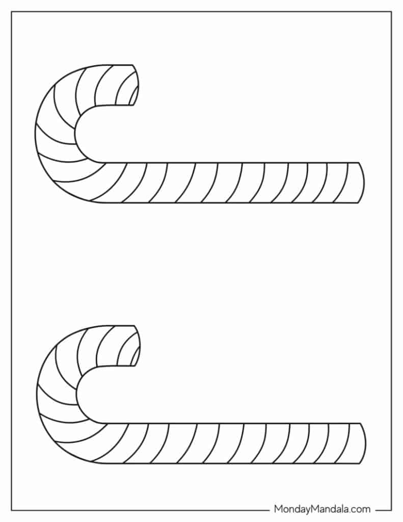 candy cane template printable